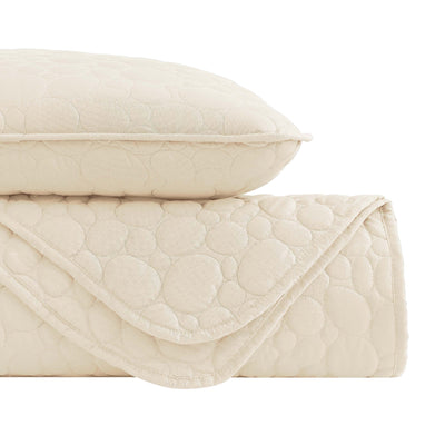 Pebbles Oversized Quilt Set in Cream Stack Together#color_pebbles-cream