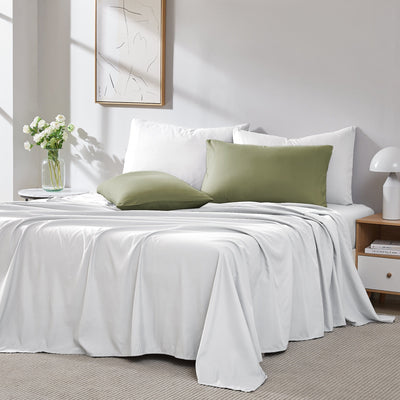 Front View of Vilano Springs 2-Piece Pillow Cases in Sage Green#color_vilano-sage-green