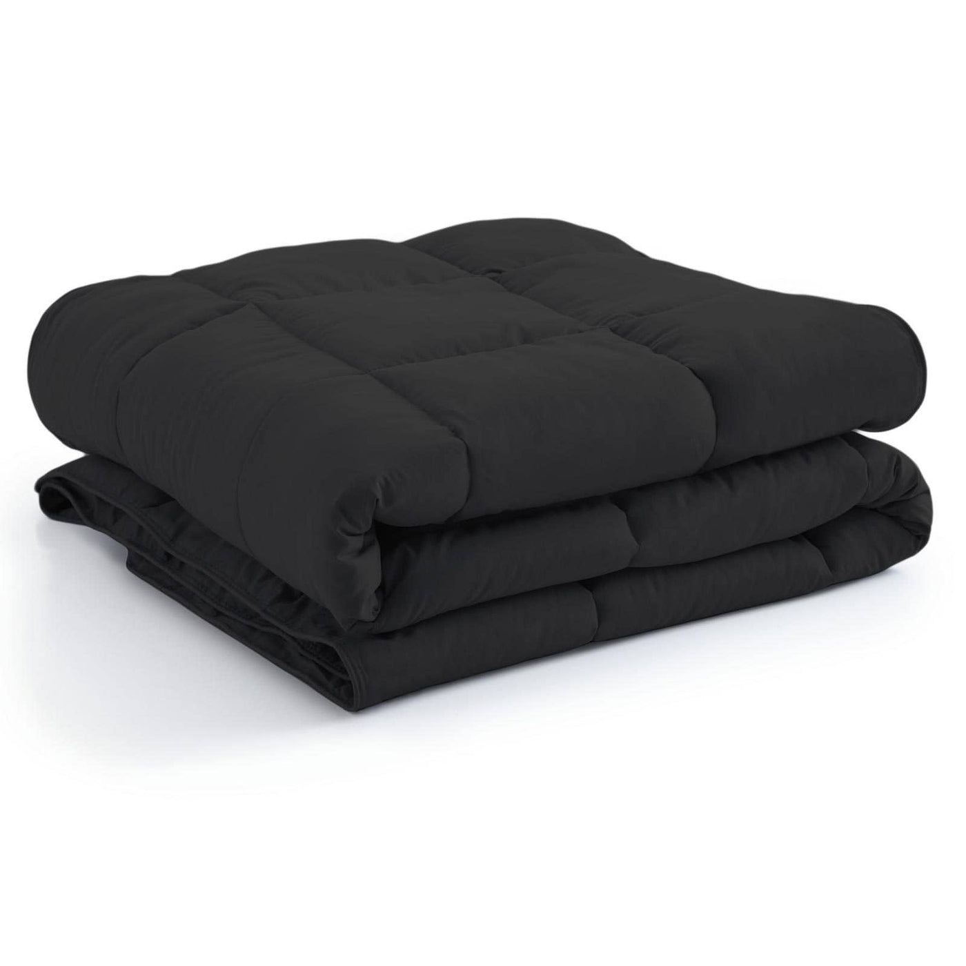 Folded Vilano Down Alternative Comforter in Black#color_vilano-black