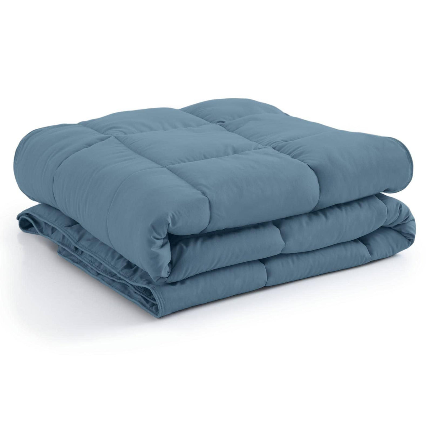 Folded Vilano Down Alternative Comforter in Coronet Blue#color_vilano-coronet-blue