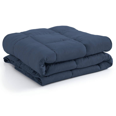Folded Vilano Down Alternative Comforter in Dark Blue#color_vilano-dark-blue