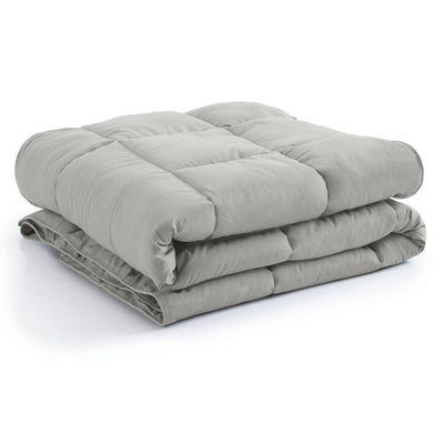 Folded Vilano Down Alternative Comforter in Steel Grey#color_vilano-steel-grey