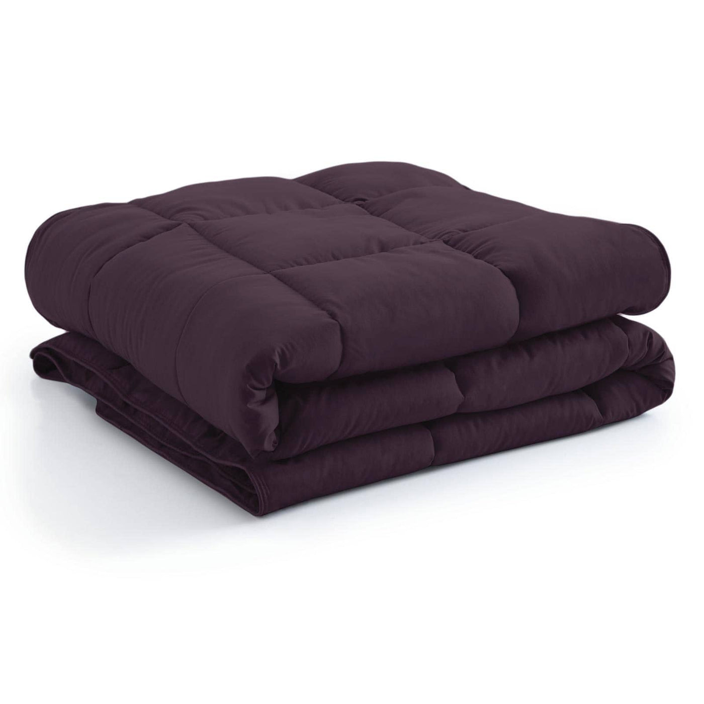 Folded Vilano Down Alternative Comforter in Purple#color_vilano-purple