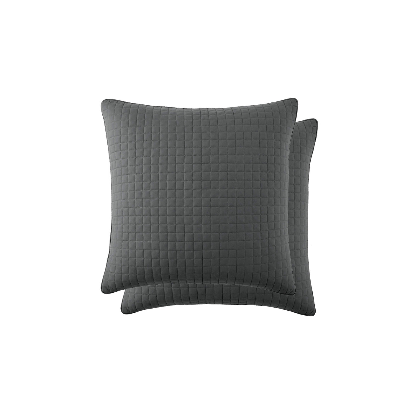 Top View of Vilano Quilted Sham and Pillow Covers in Slate#color_vilano-slate