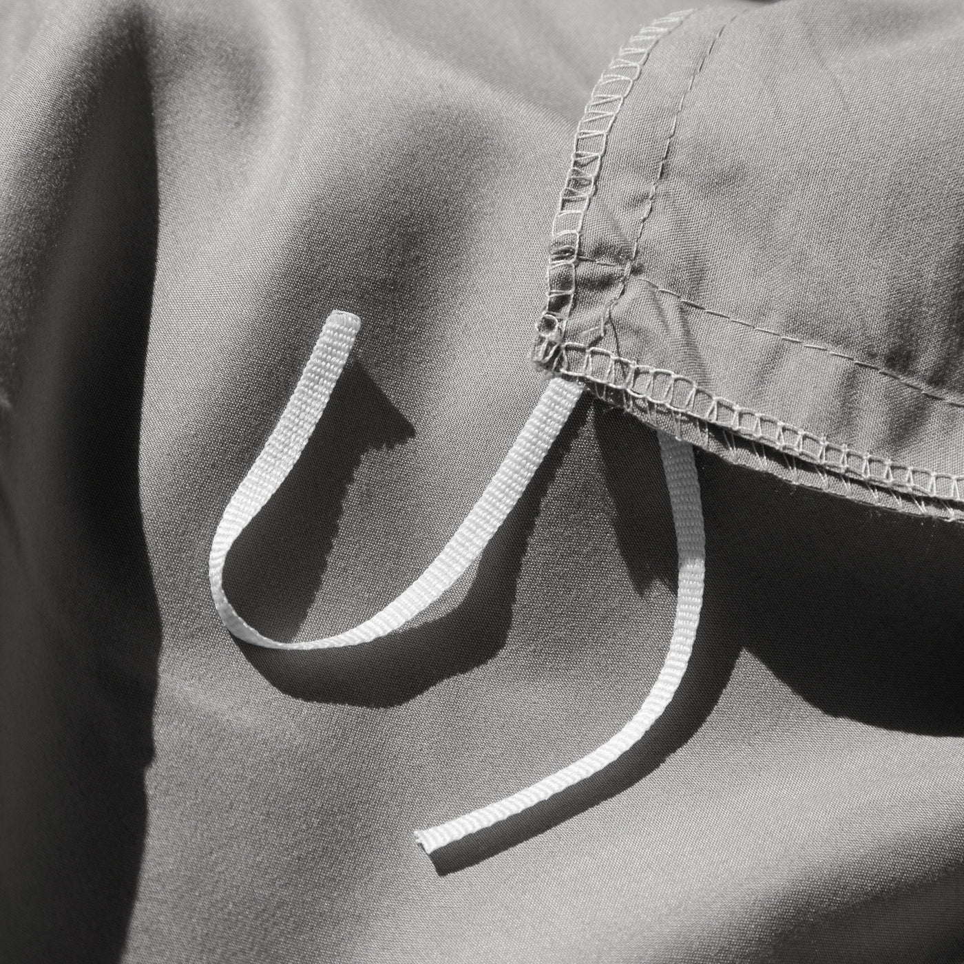 Close Up Image of Corner Ties of Vilano Duvet Cover Set in Steel Grey#color_vilano-steel-grey