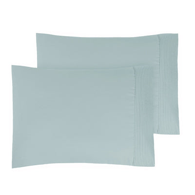 Top View of Vilano Pleated Pillow Cases in Sky Blue#color_vilano-sky-blue