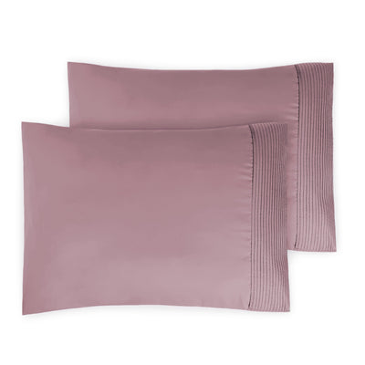 Top View of Vilano Pleated Pillow Cases in Lavender#color_vilano-lavender