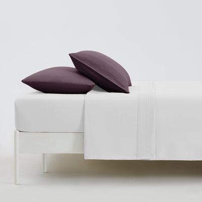 Side View of Vilano Pleated Pillow Case in Purple#color_vilano-purple