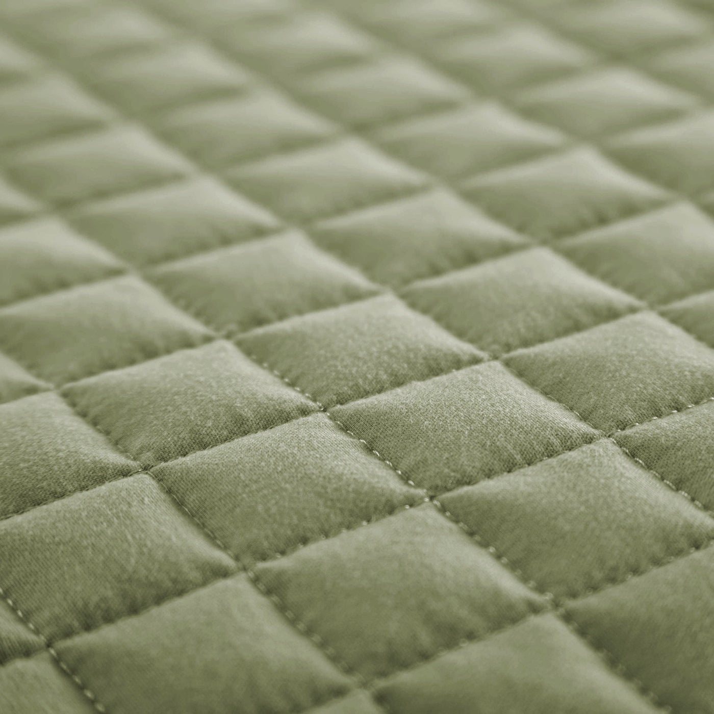 Detailed Stitching of Vilano Oversized Quilt Set in Green #color_vilano-sage-green
