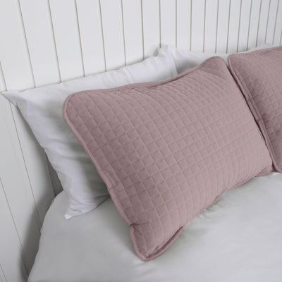 Side View of Vilano Quilted Sham and Pillow Covers in Lavender#color_vilano-lavender