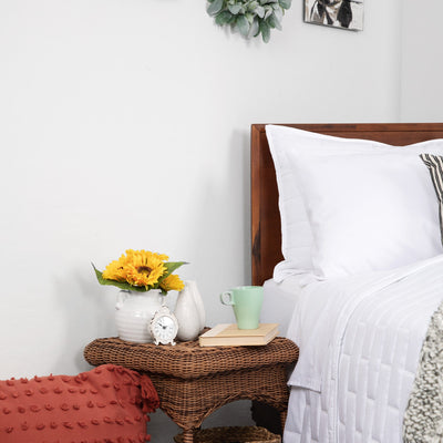 Angled View of Brickyard Collection Quilt Set in White#color_vilano-bright-white